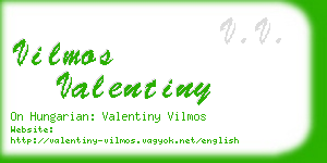 vilmos valentiny business card